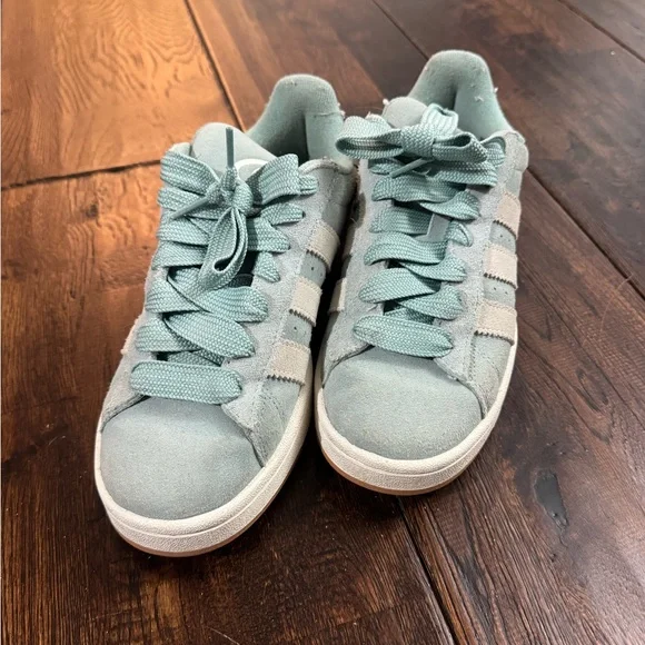 Adidas Pastel Blue Suede Campus Sneakers Size 8.5 - Picture 3 of 15